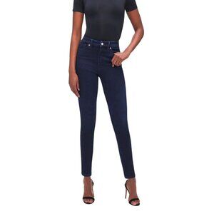 Good American Always Fits Ankle Skinny Jeans Deep Blue 002 Size 00-4